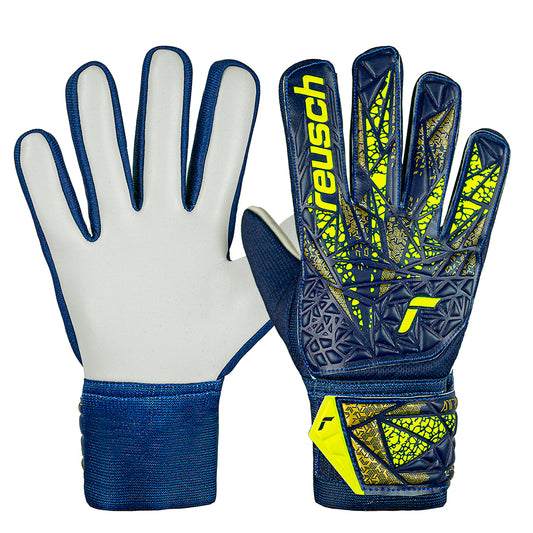 Guantes de arquero Reusch Attrakt JUNIOR - Azul Amarillo