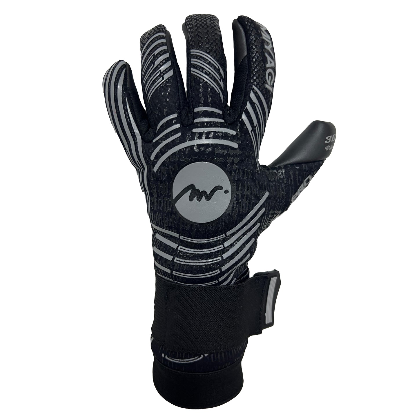 Guantes de arquero Miyagi Pro Meslier - Gris Palma Negra