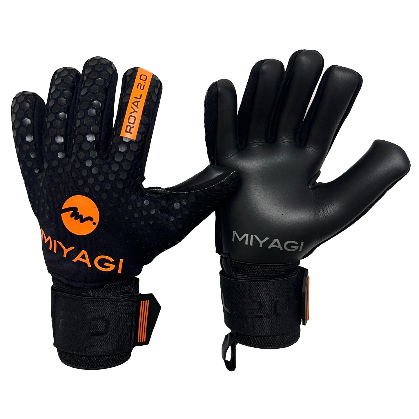 Guantes de arquero Miyagi Royal 2.0 - Negro/Naranja