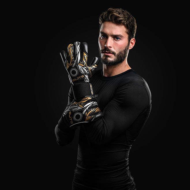 Guantes de Arquero Elite Nobre Black - Negro Dorado