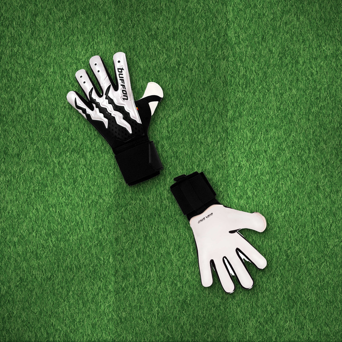 Guantes de arquero Buffon Cerbero Blanco – foto de ambiente