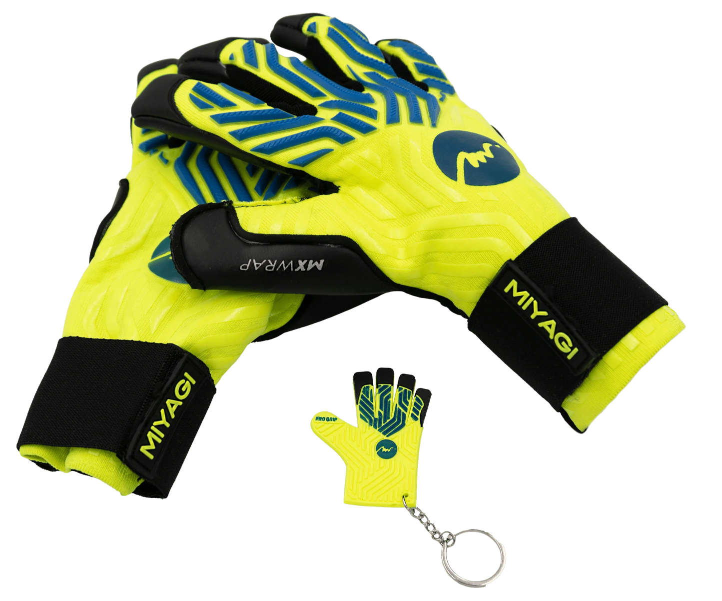 Guantes de arquero Miyagi Pro Grip - Amarillo Fosforescente