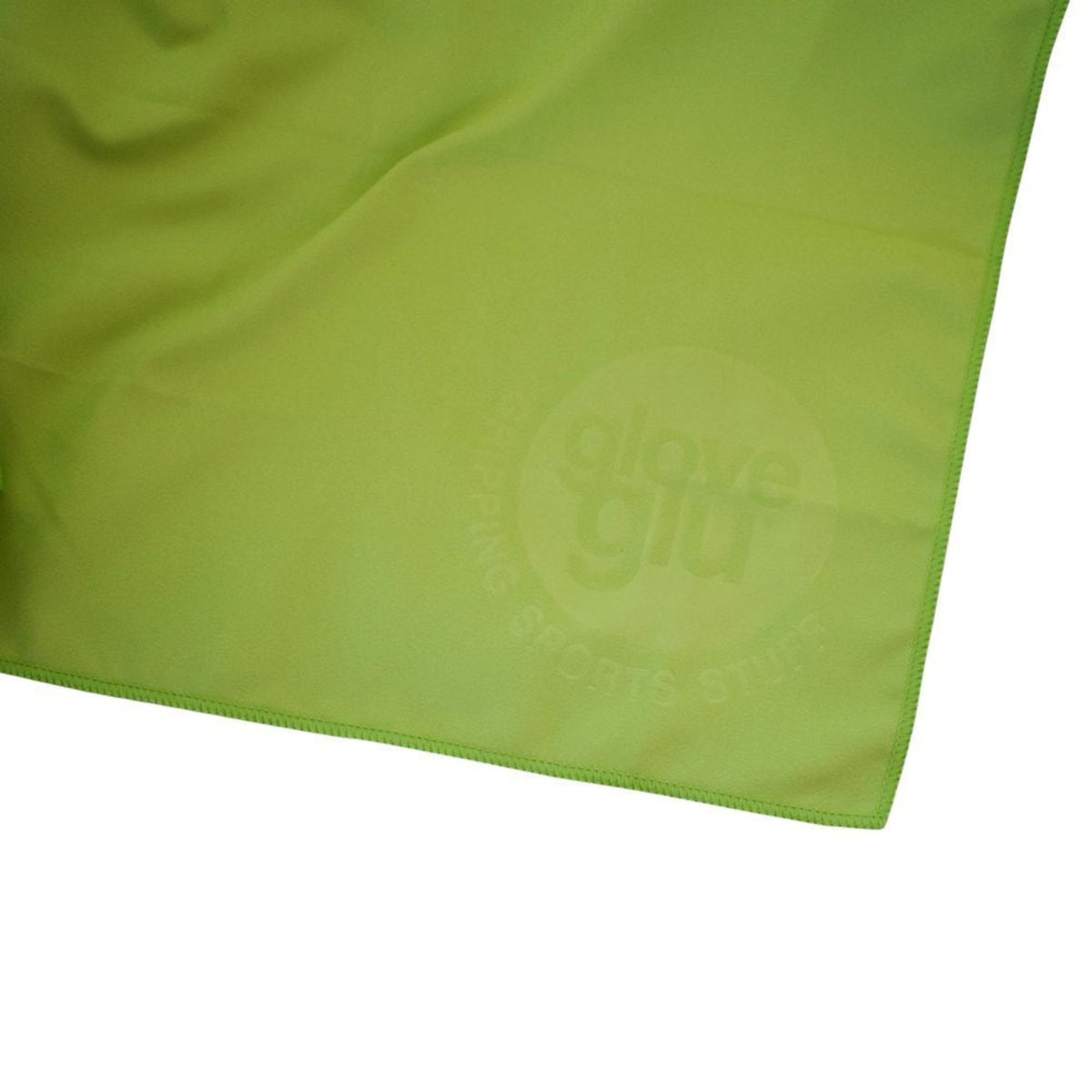 Toalla de microfibra GloveGlu Verde Limón – en uso