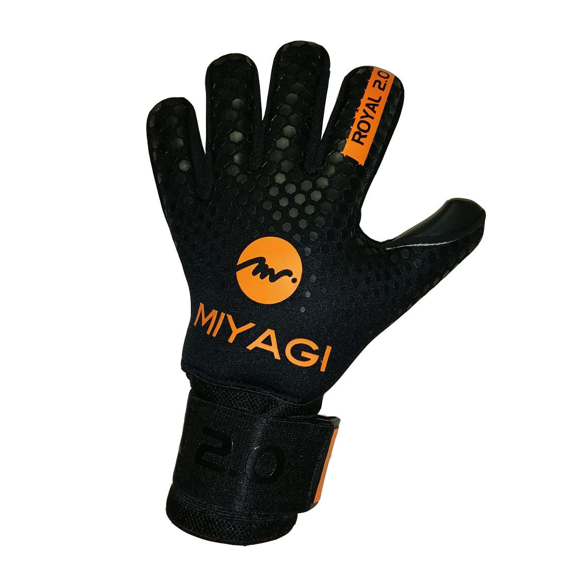 Guantes de arquero Miyagi Royal 2.0 - Negro/Naranja