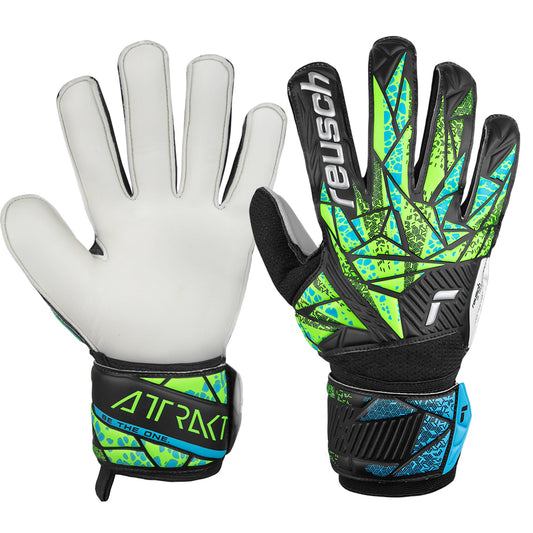 Guantes de arquero Reusch Attrakt Solid - Negro Verde Azul