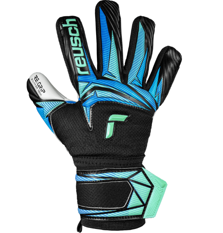 Guantes de Arquero Reusch Attrakt RE:GRIP NC Junior - Negro Azul