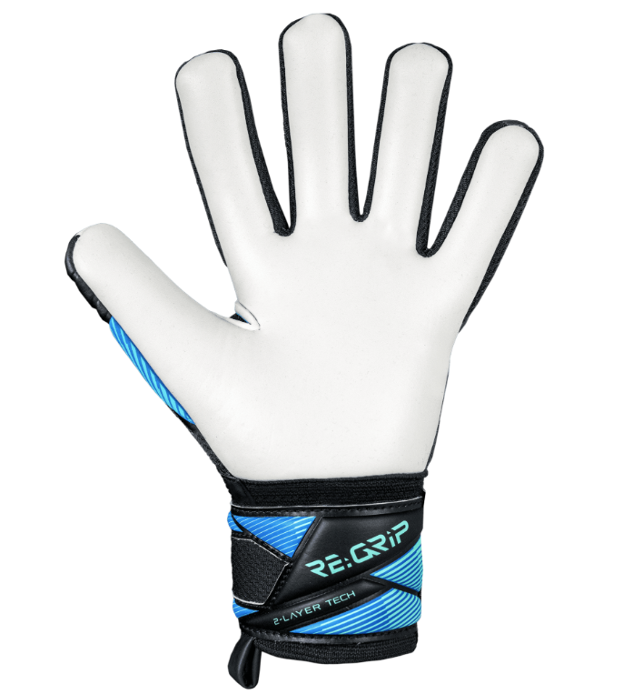 Guantes de Arquero Reusch Attrakt RE:GRIP NC Junior - Negro Azul