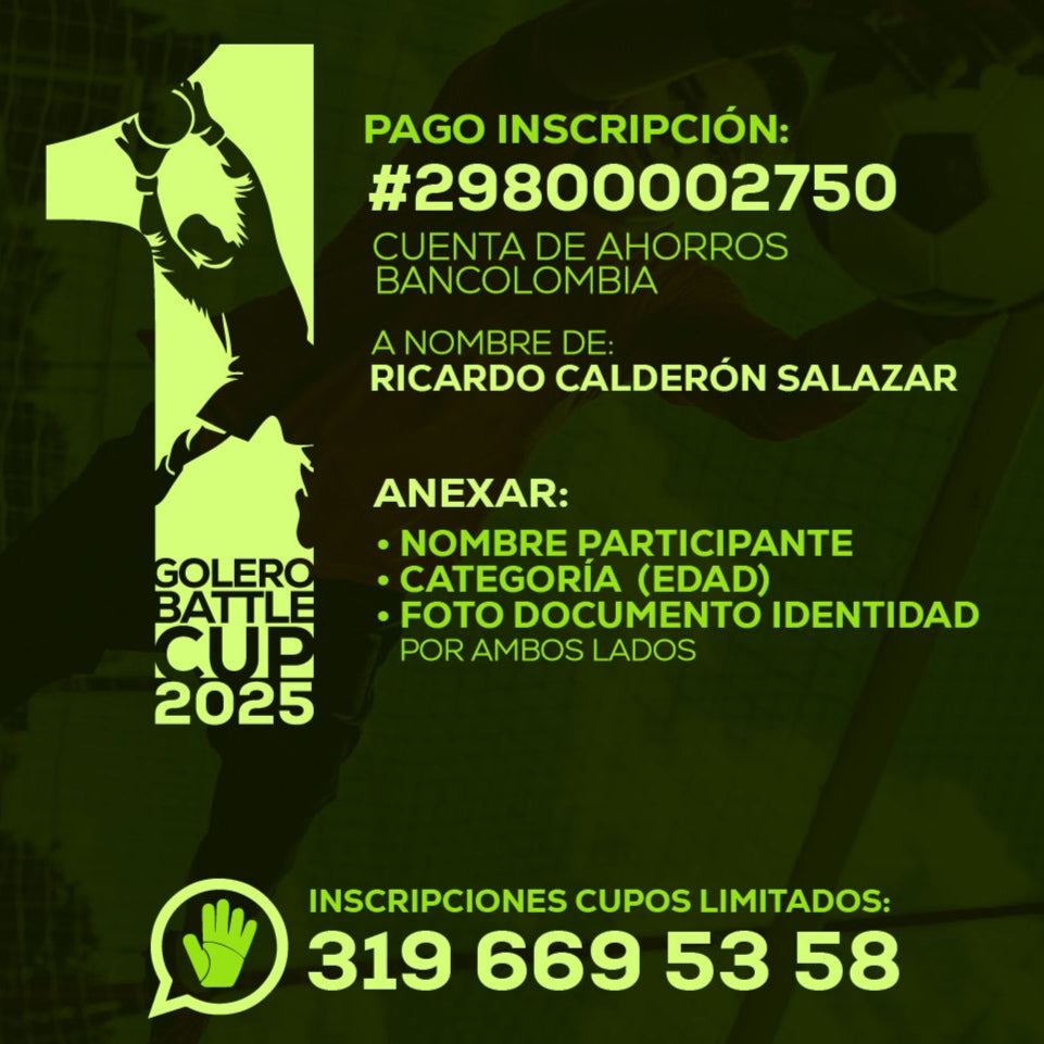 Inscripción Golero Battle Cup 2025
