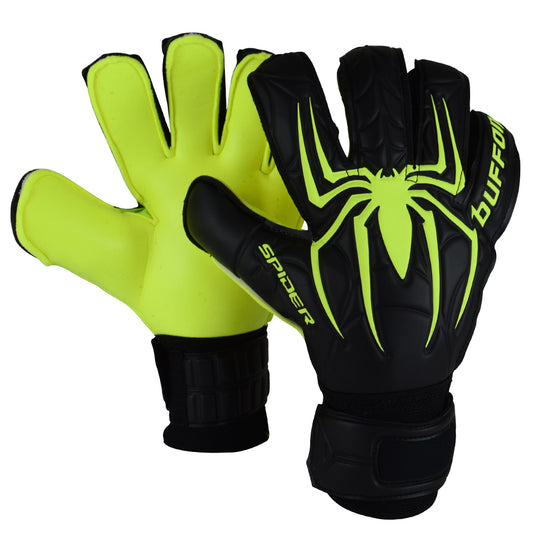 Guantes de arquero Buffon Spider Negro Amarillo Fosforescente