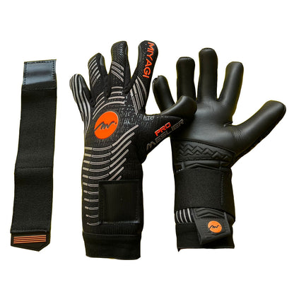 Guantes de arquero Miyagi Pro Meslier - Negro Naranja