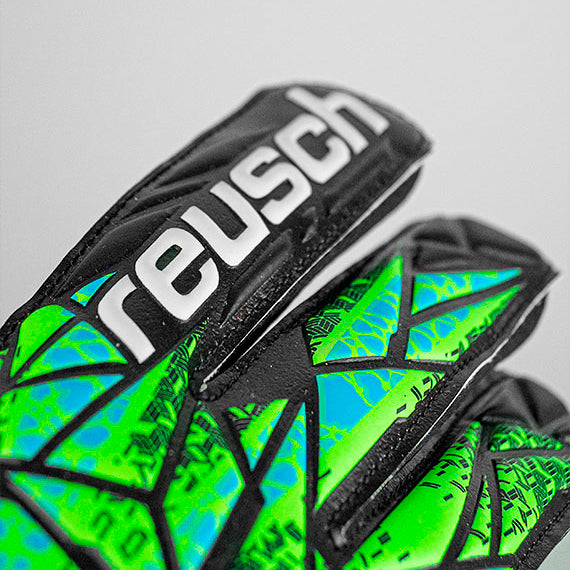 Guantes de arquero Reusch Attrakt Solid NIÑOS - Negro Verde Azul