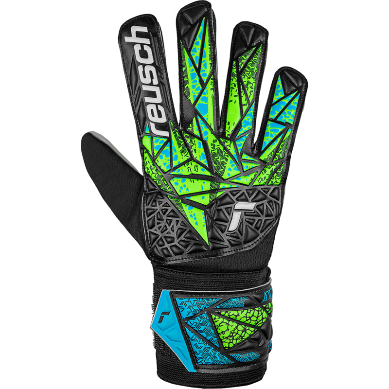 Guantes de arquero Reusch Attrakt Solid NIÑOS - Negro Verde Azul