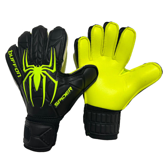 Guantes de arquero Buffon Spider Negro Amarillo Fosforescente