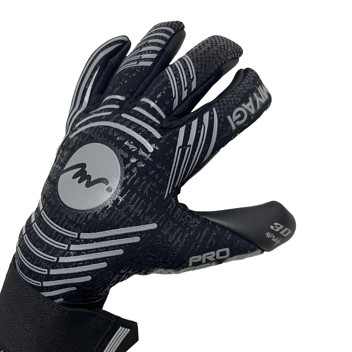 Guantes de arquero Miyagi Pro Meslier - Gris Palma Negra