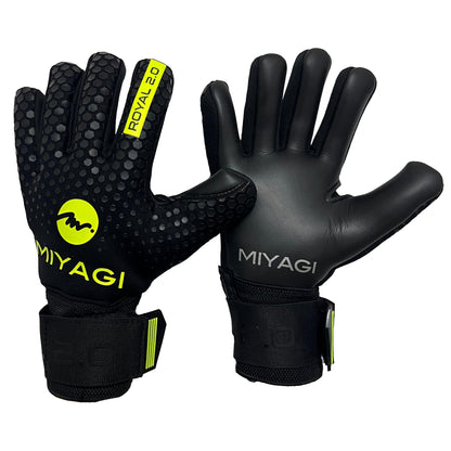 Guantes de arquero Miyagi Royal 2.0 - Negro/Verde