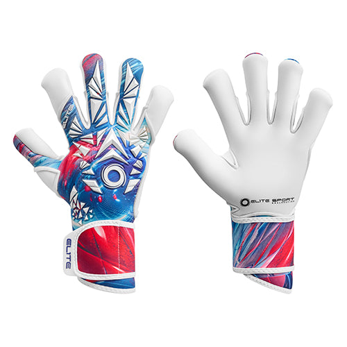 PREVENTA Guantes de Arquero Elite Quartz Azul Rojo Palma Blanca