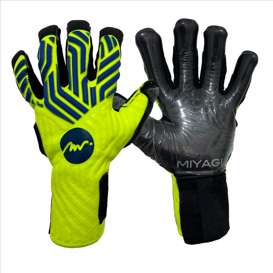 Guantes de arquero Miyagi Pro Grip - Amarillo Fosforescente