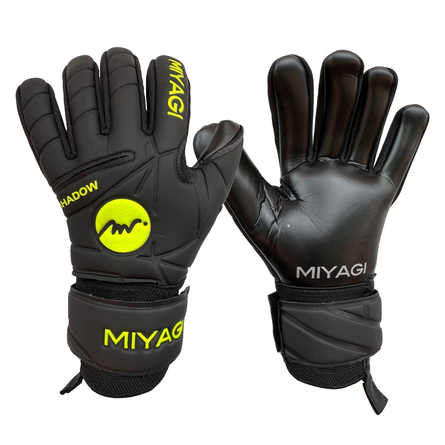 Guantes de arquero Miyagi Shadow - Negro Amarillo