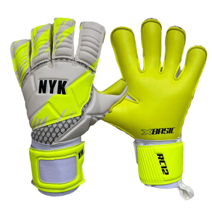 Guantes de arquero NYK RC12 PRO - Blanco Amarillo Neón