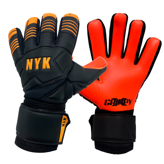 Guantes de arquero NYK Warrior Grippy - Negro/Naranja