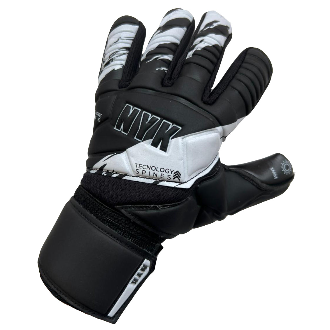 Guantes de arquero NYK Warrior Grippy Semi - Negro Blanco