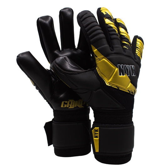Guantes de arquero NYK RC12 Warrior Semi - Negro Dorado