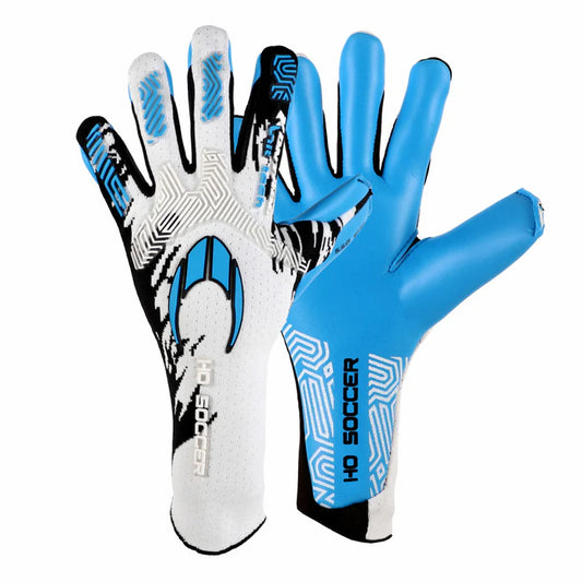 Guantes de arquero Ho Soccer SSG Kontrol Knit Tech Blanco Azul