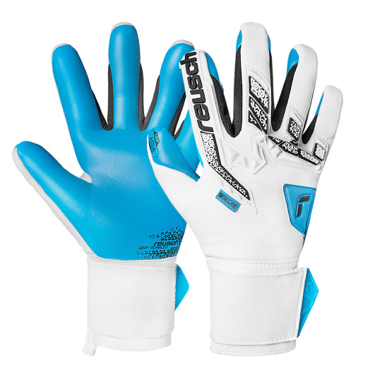 Guantes de arquero Reusch Attrakt Freegel Aqua - Blanco/Azul