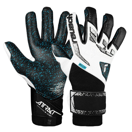 Guantes de arquero Reusch Attrakt Freegel Fusion Goaliator Negro/Blanco