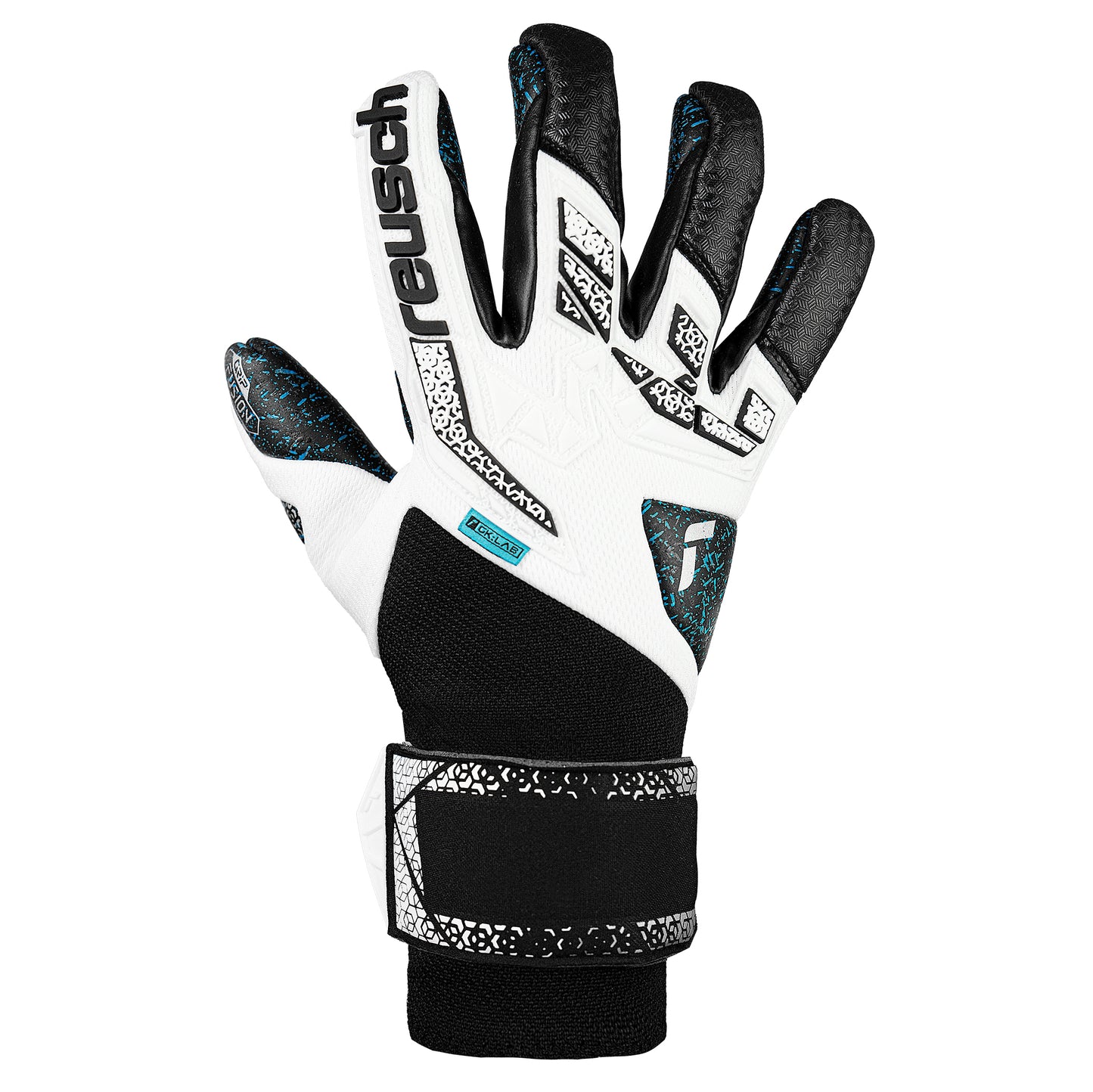 Guantes de arquero Reusch Attrakt Freegel Fusion Goaliator Negro/Blanco