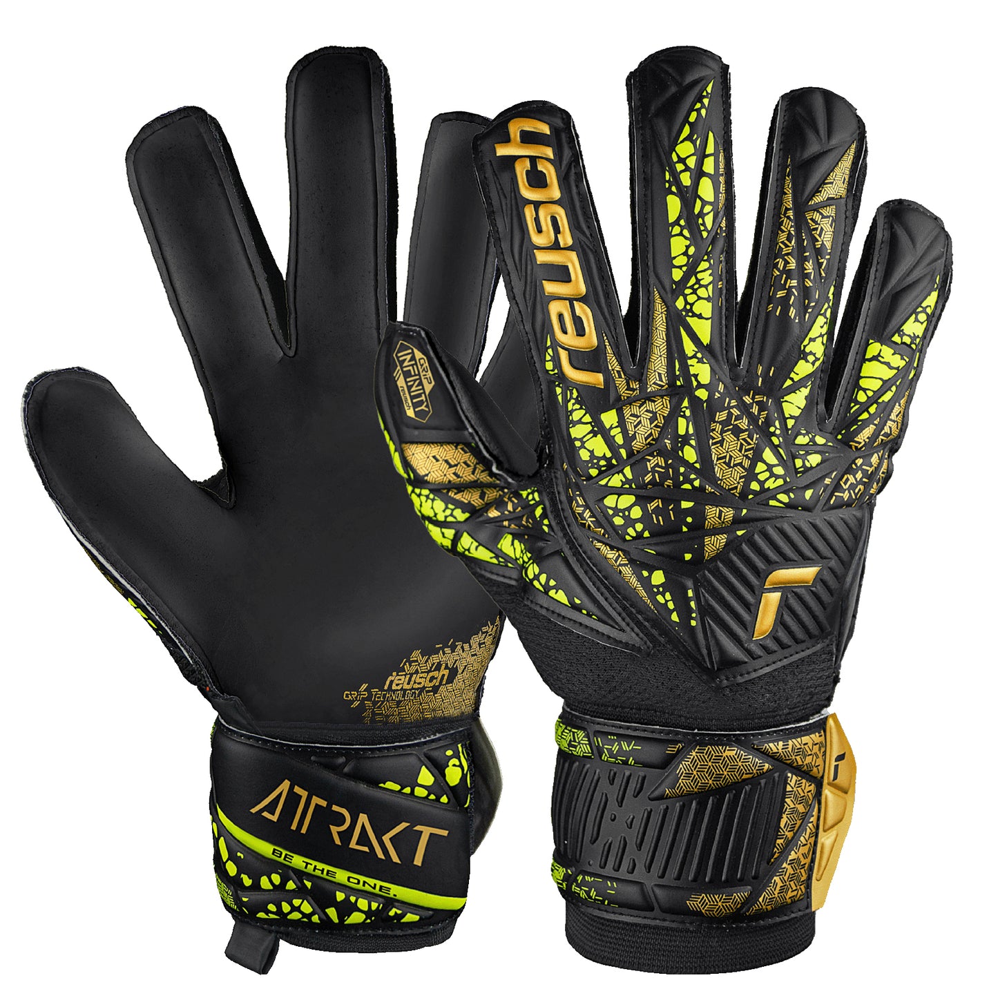Guantes de arquero Reusch Attrakt Infinity Antifracturante - Negro