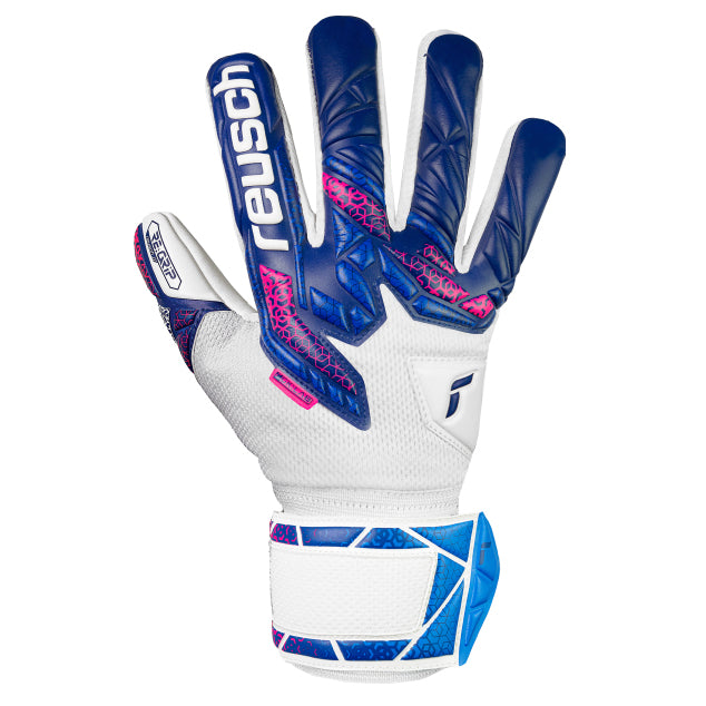 Guantes de arquero Reusch Attrakt Re:Grip NC Junior - Blanco Morado