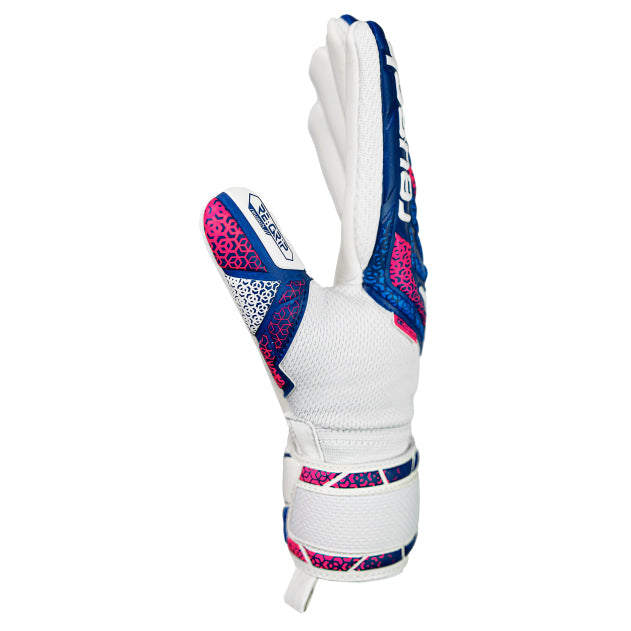 Guantes de arquero Reusch Attrakt Re:Grip NC Junior - Blanco Morado