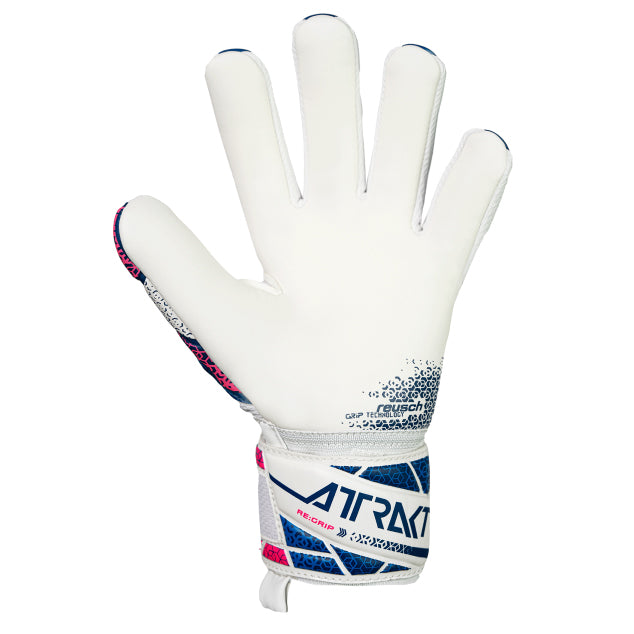 Guantes de arquero Reusch Attrakt Re:Grip NC Junior - Blanco Morado