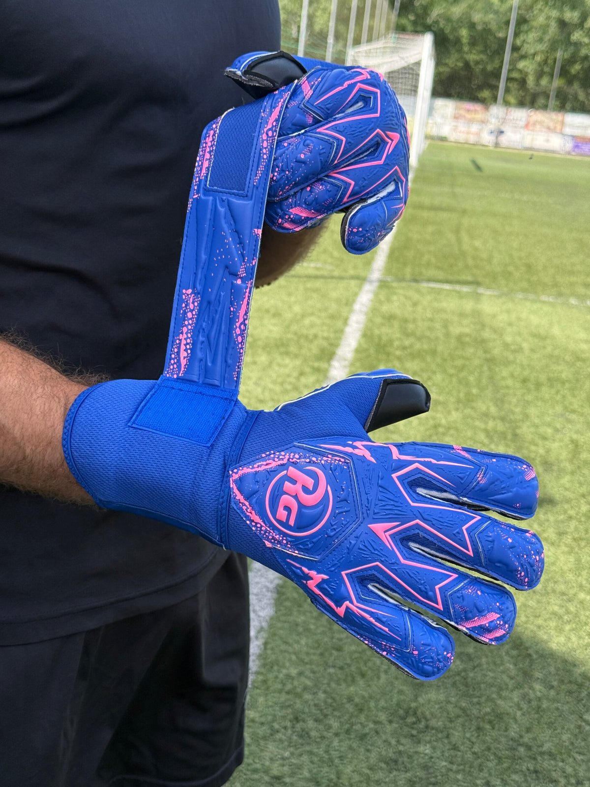 Guantes de arquero RG Snaga Galaxy 26/27 - Azul Oscuro Rosado
