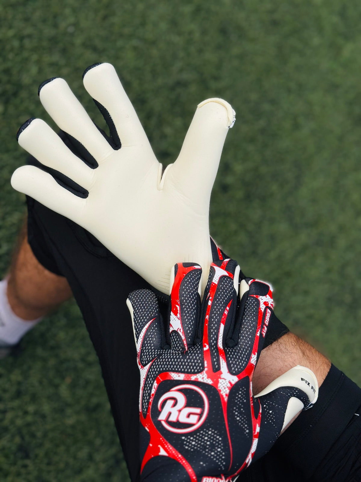 Guantes de arquero RG Bionix 26/27 - Negro Blanco Rojo