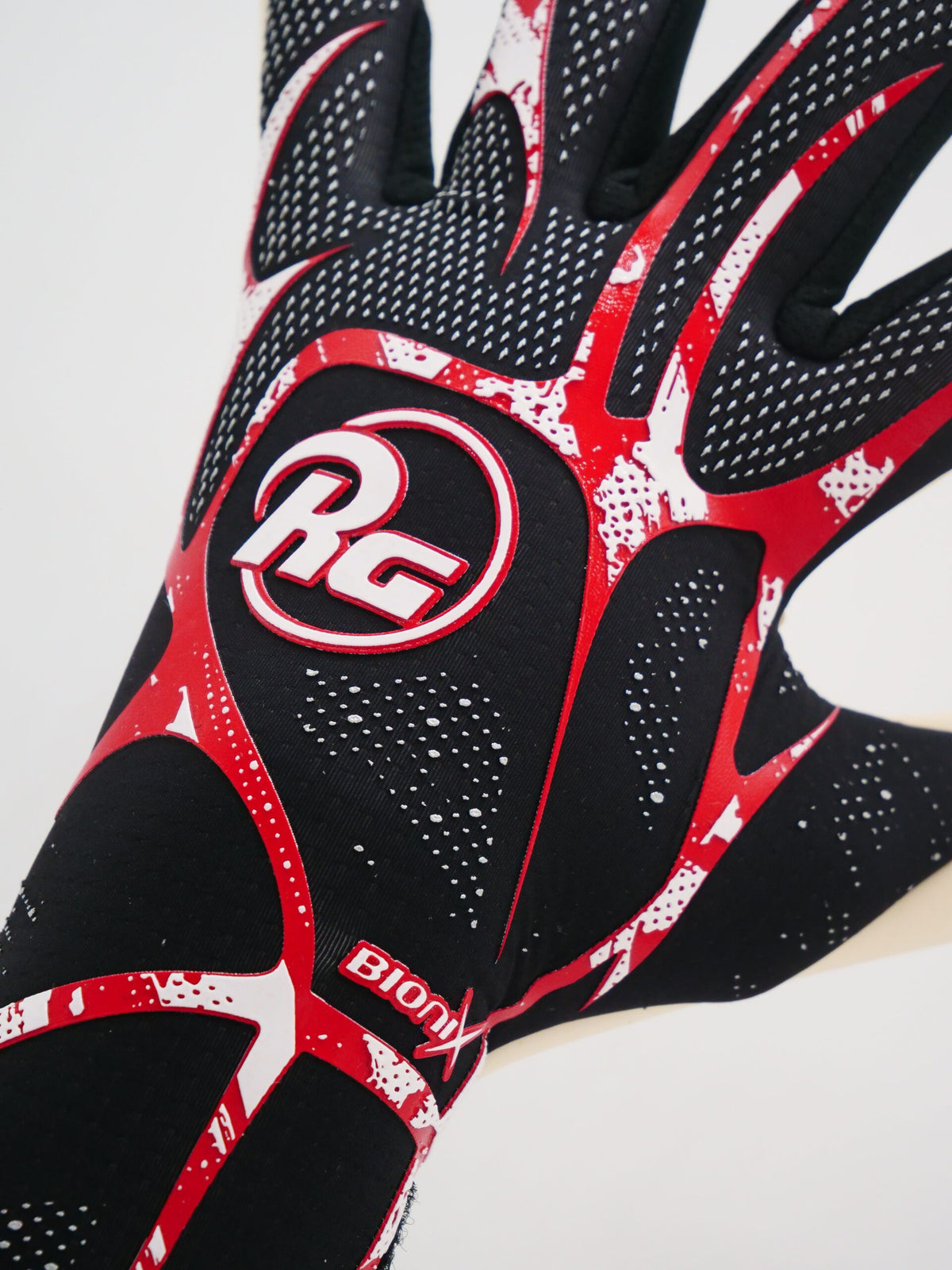 Guantes de arquero RG Bionix 26/27 - Negro Blanco Rojo