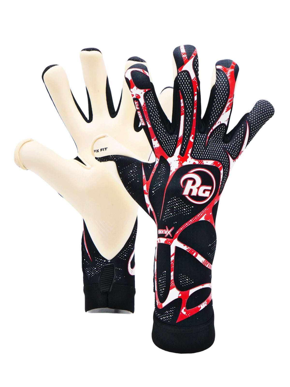 Guantes de arquero RG Bionix 26/27 - Negro Blanco Rojo