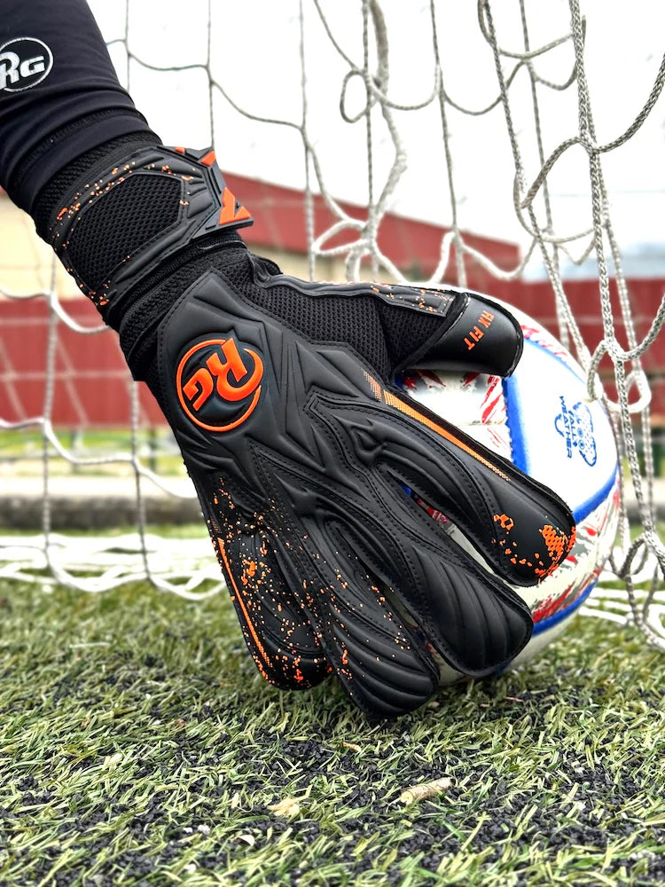Guantes de arquero RG Aspro Blackout 26 - Negro Naranja