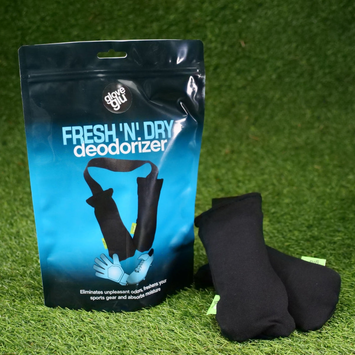 Desodorante para guantes GloveGlu Fresh N Dry – en uso