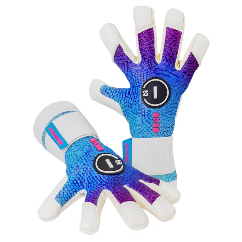 Guantes de arquero N1 Zeus 2.0 Galaxy UGT+ II - Azul Morado Blanco