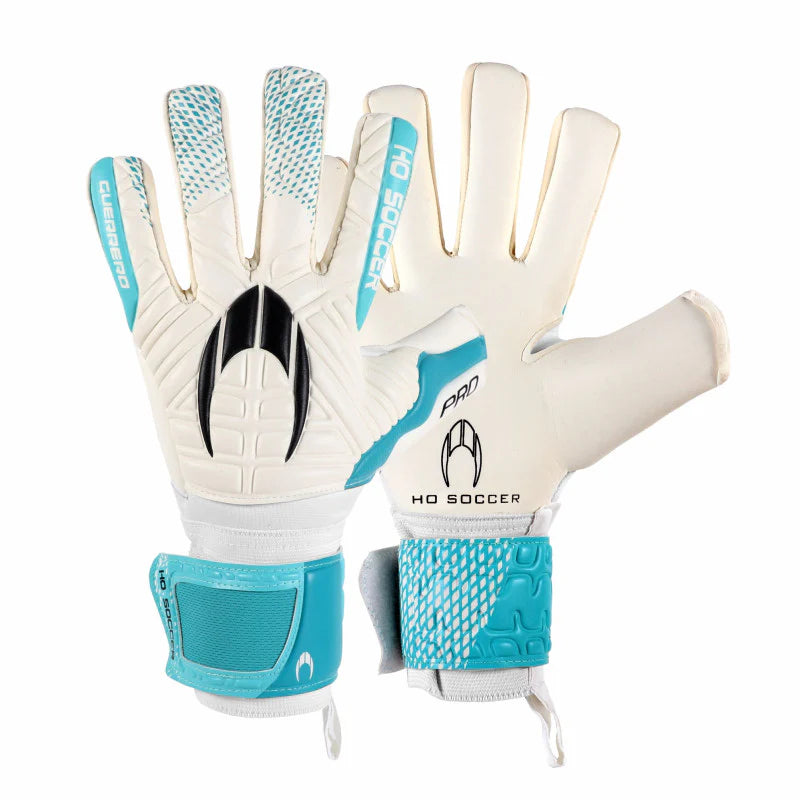 Guantes de arquero Ho Soccer Guerrero Pro Justice Ocean Blue - Blanco Azul