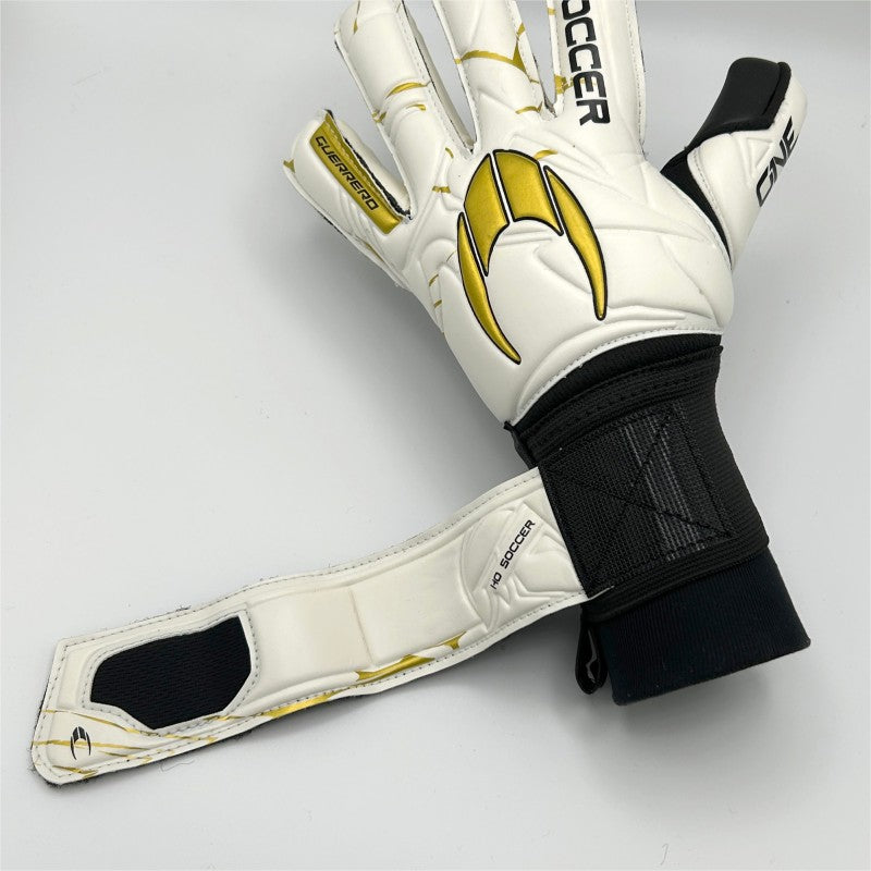 Guantes de arquero Ho Soccer Guerrero One NG Golden Team - Blanco Dorado