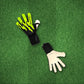 Guantes de arquero Buffon Cerbero Amarillo Neón – foto de ambiente