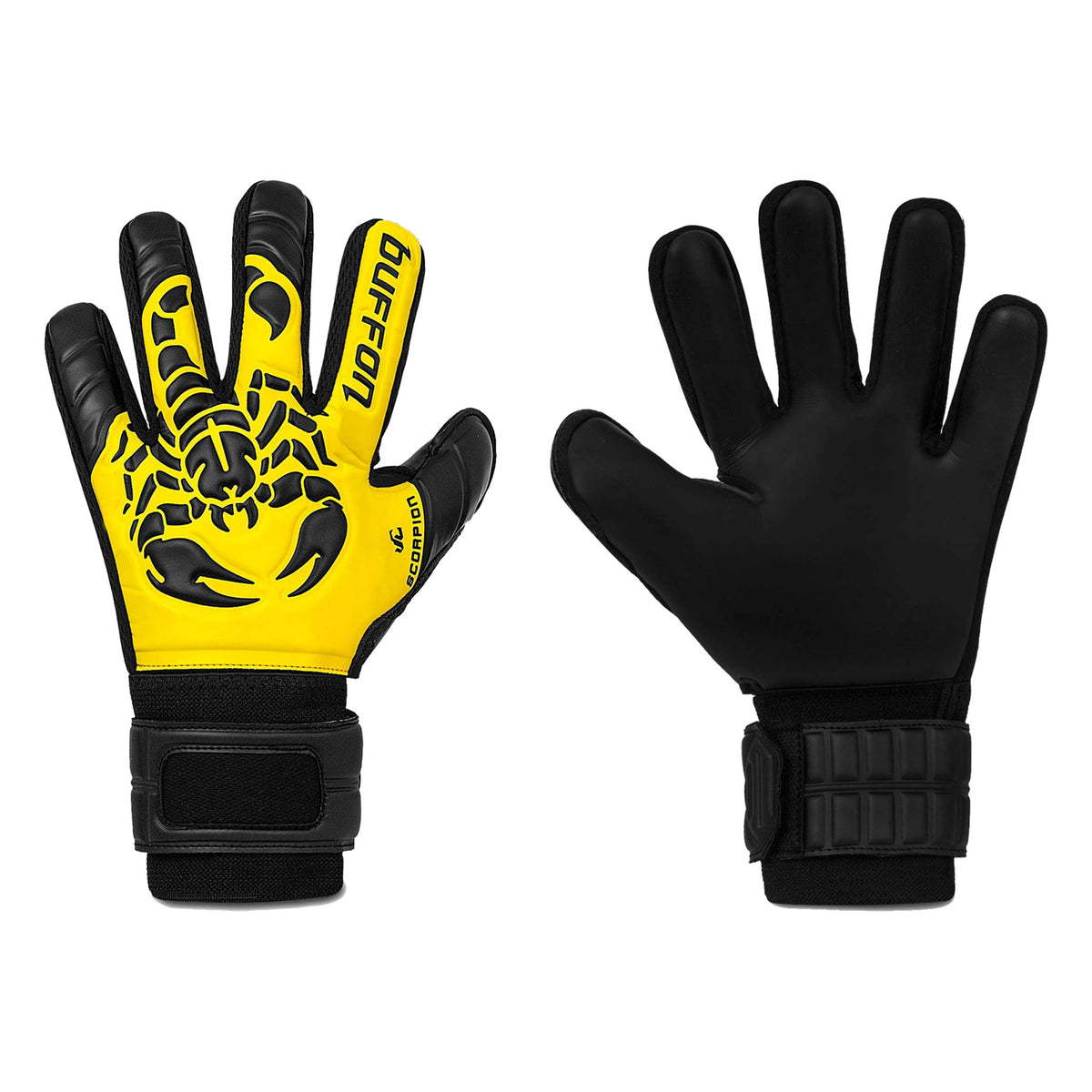 Guantes de arquero Buffon Escorpión Amarillo – par: dorso y palma