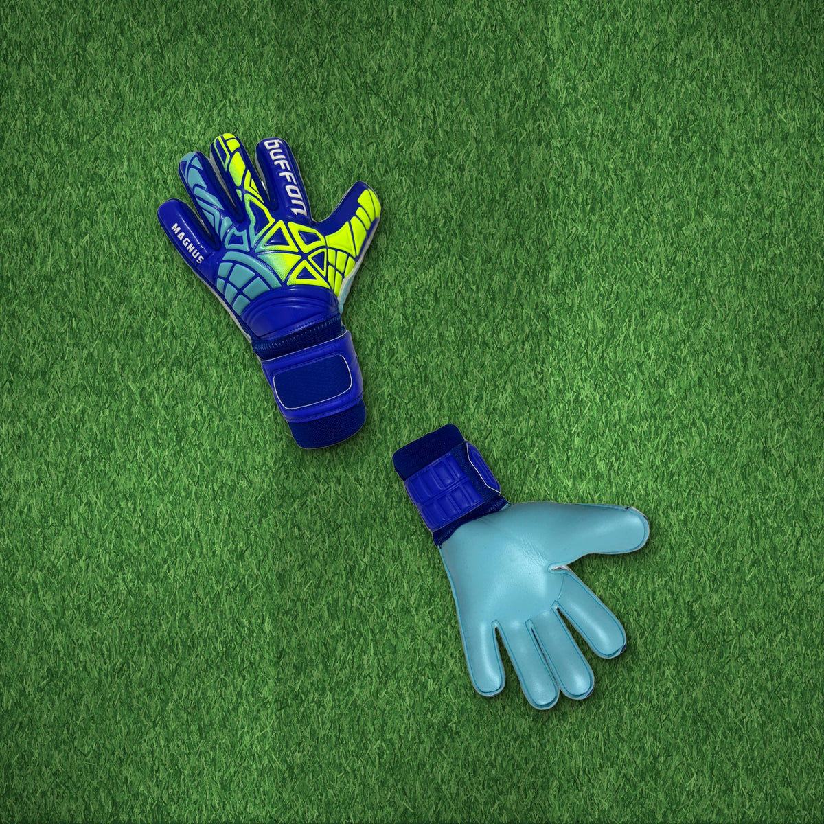 Guantes de arquero Buffon Magnus Azul – foto de ambiente