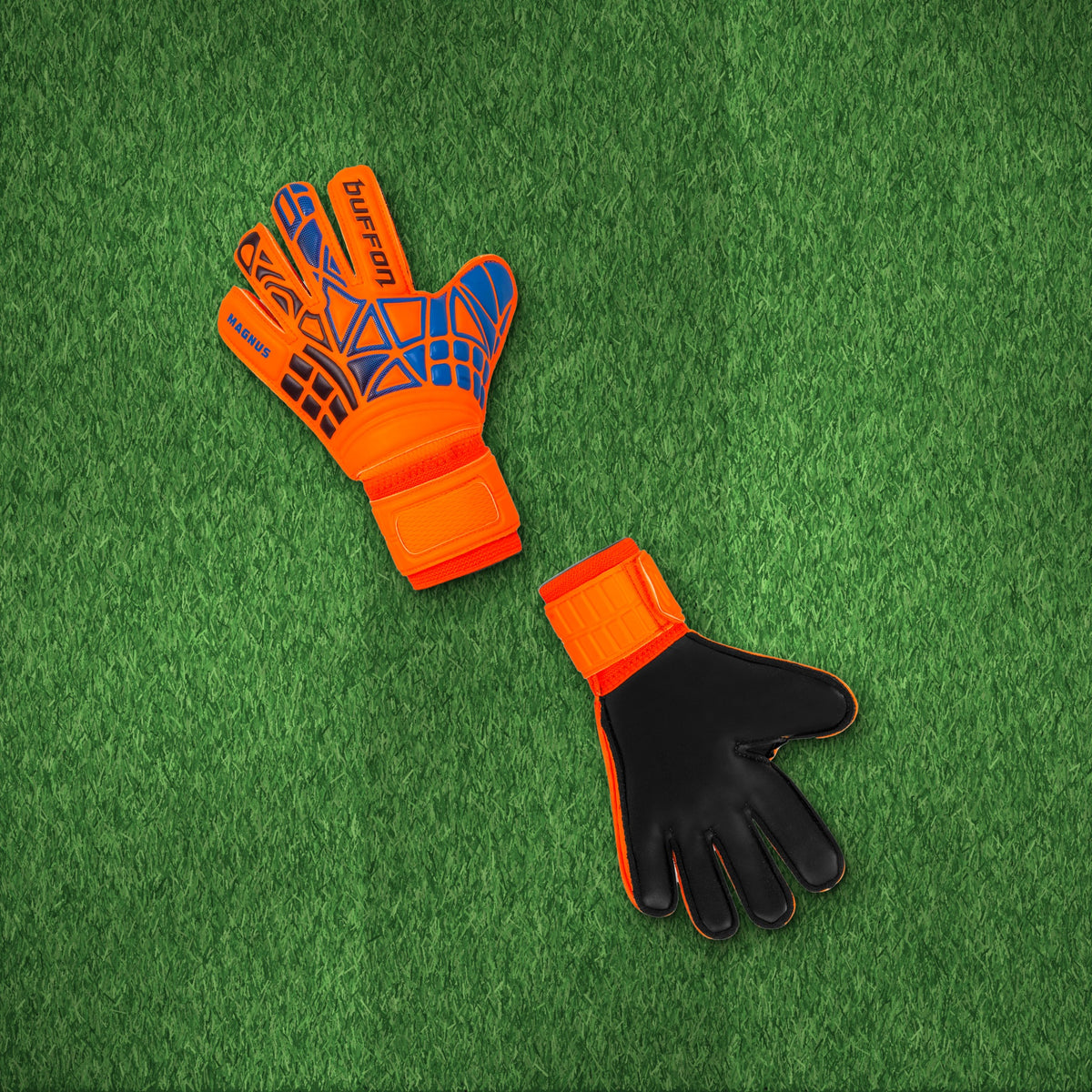 Guantes de arquero Buffon Magnus Naranja – foto de ambiente