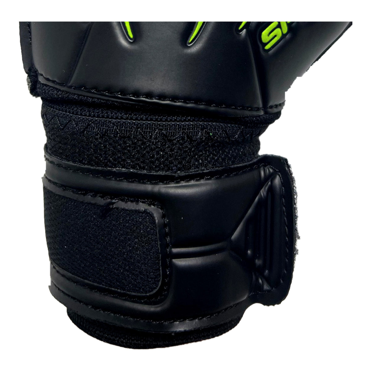 Guantes de arquero Buffon Spider Negro Neón – muñequera y cierre