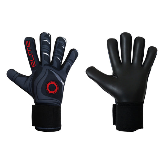 Guantes de arquero Elite KB Negro Gris Rojo – par: dorso y palma
