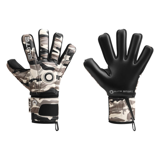 Guantes de arquero Elite Sport Combat Camuflado – par: dorso y palma